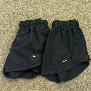 Nike Black Shorts with White Swoosh